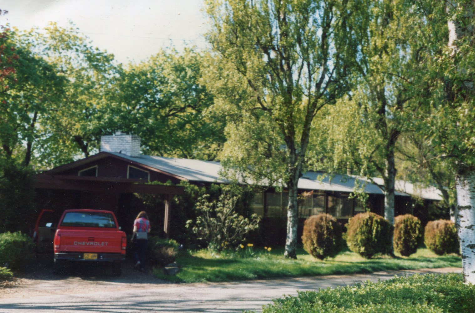 5a. Eugene House. This photograph was taken at the time we bought the house. The shrubs have grown so that today they largely obscure the frontal view of the house.