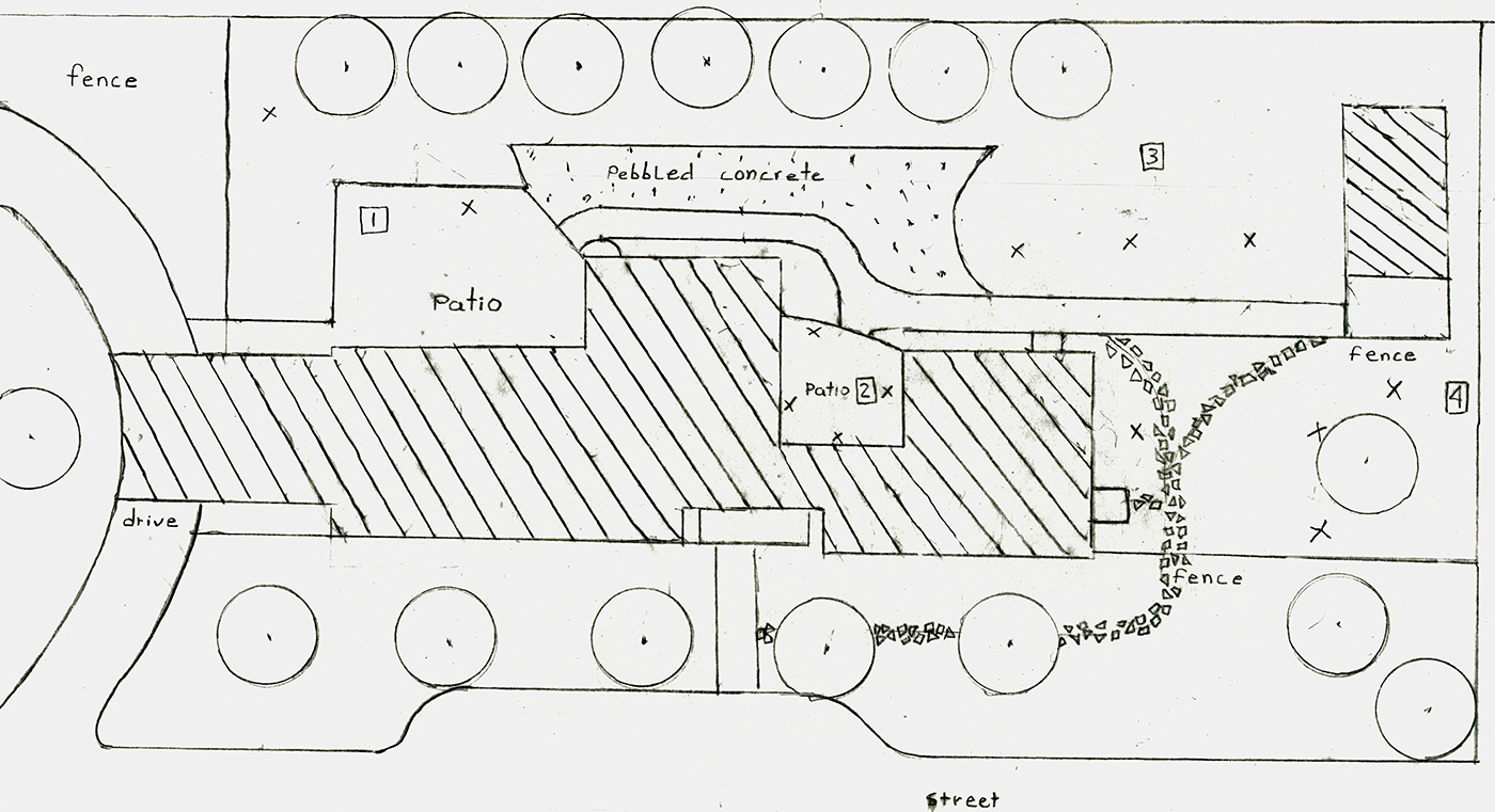6a. Drawing of House and Grounds.